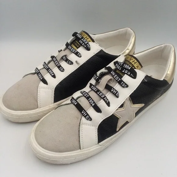 Vintage Havana VH Flair Women's 10 Black Gold Grey White Sneakers Shoes - Picture 2 of 12